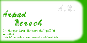 arpad mersch business card